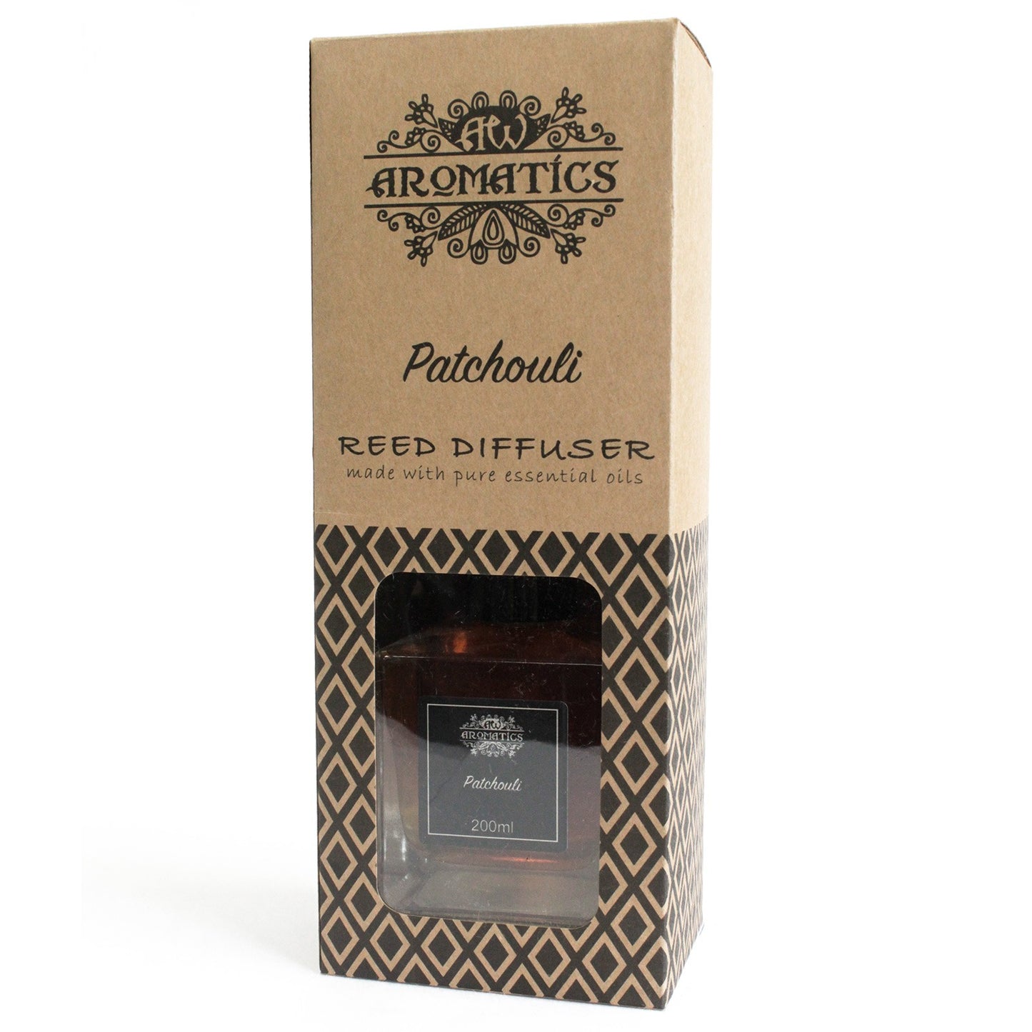 Patchouli Essential Oil Reed Diffuser – 200ml | Earthy, Grounding & Meditative