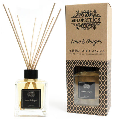 Lime & Ginger Essential Oil Reed Diffuser – 200ml | Fresh, Revitalising & Sharp