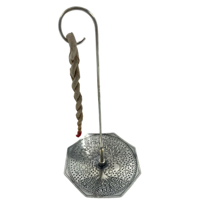 Himalayan Rope Incense + Silver-Plated Holder Set – Tree of Life | 10 Hand-Rolled Ropes with Wild Herbs from Nepal