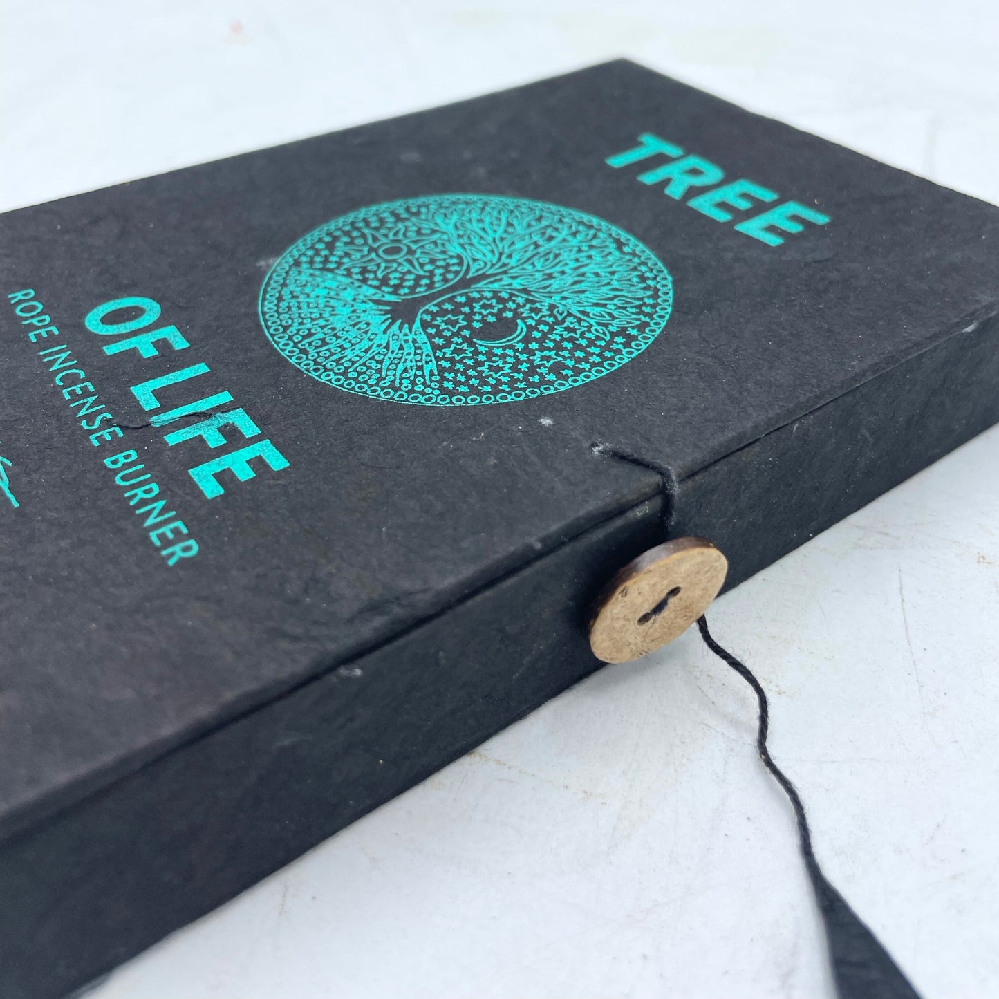 Himalayan Rope Incense + Silver-Plated Holder Set – Tree of Life | 10 Hand-Rolled Ropes with Wild Herbs from Nepal