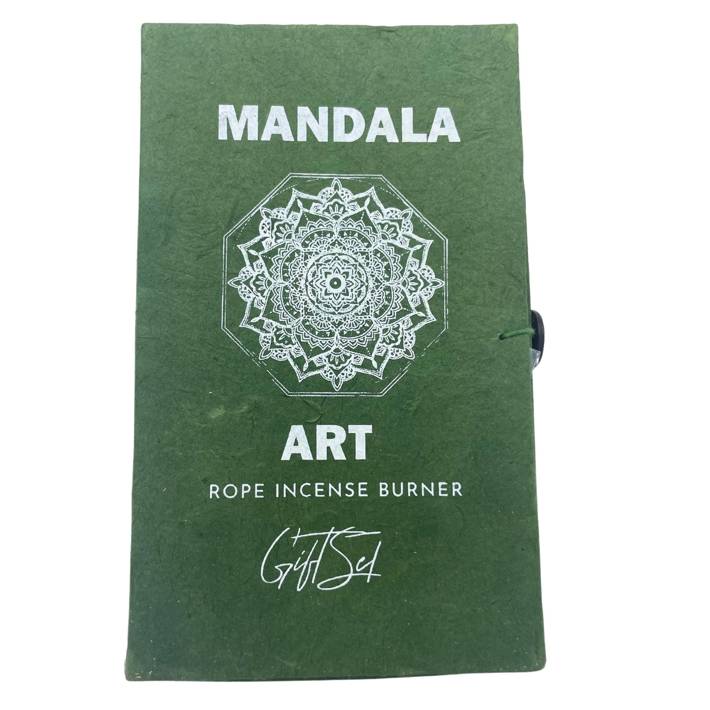 Himalayan Rope Incense + Silver-Plated Holder Set – Mandala Art | 10 Hand-Rolled Ropes with Wild Herbs from Nepal