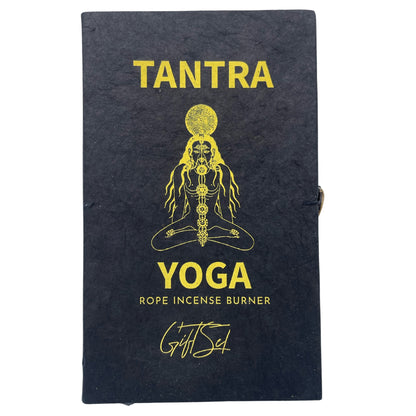 Himalayan Rope Incense + Silver-Plated Holder Set – Tantra Yoga | 10 Hand-Rolled Ropes with Wild Herbs from Nepal