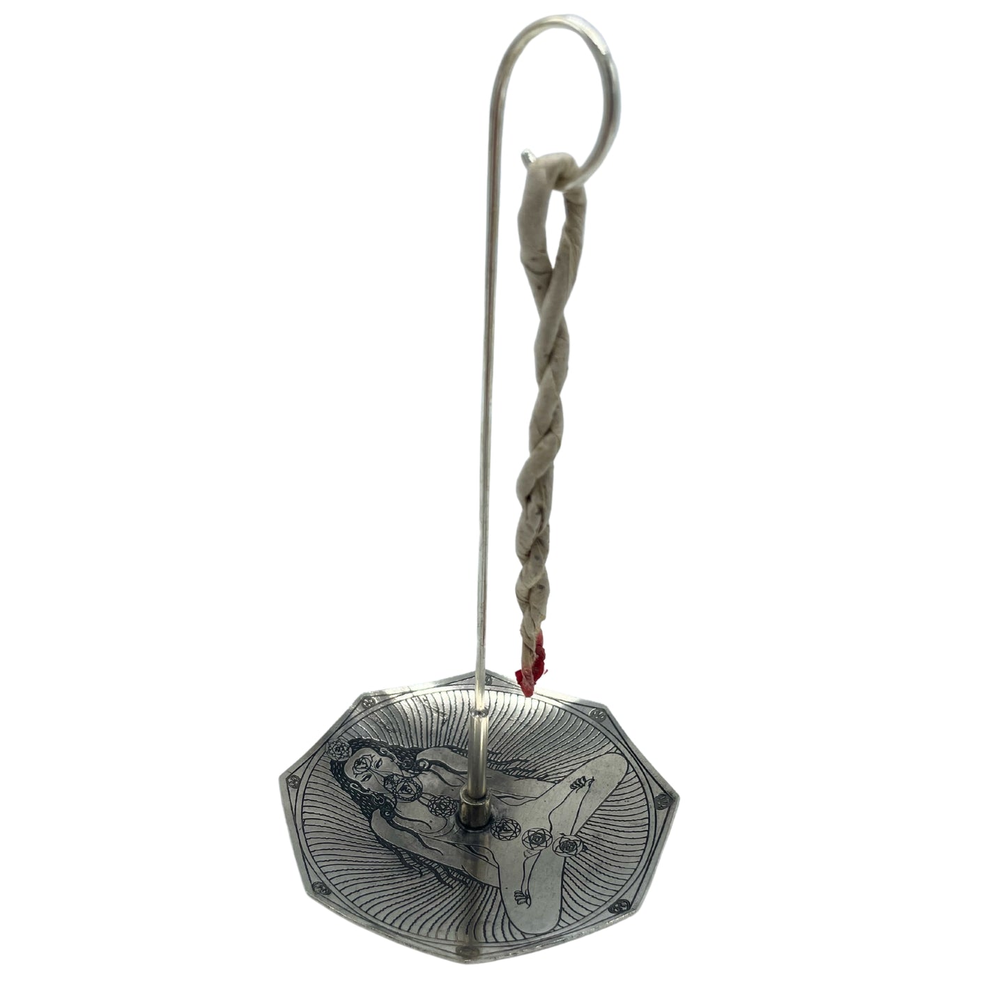 Himalayan Rope Incense + Silver-Plated Holder Set – Tantra Yoga | 10 Hand-Rolled Ropes with Wild Herbs from Nepal