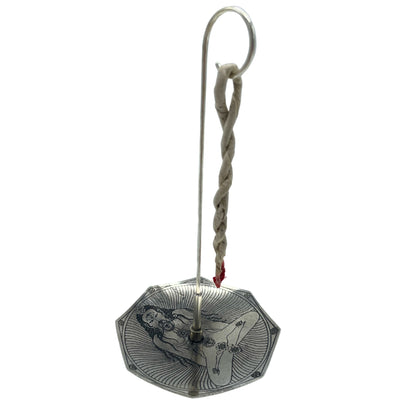 Himalayan Rope Incense + Silver-Plated Holder Set – Tantra Yoga | 10 Hand-Rolled Ropes with Wild Herbs from Nepal