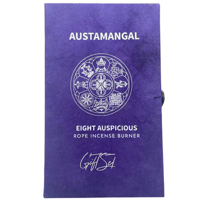 Himalayan Rope Incense + Silver-Plated Holder Set – Austamangal | 10 Hand-Rolled Ropes with Wild Herbs from Nepal