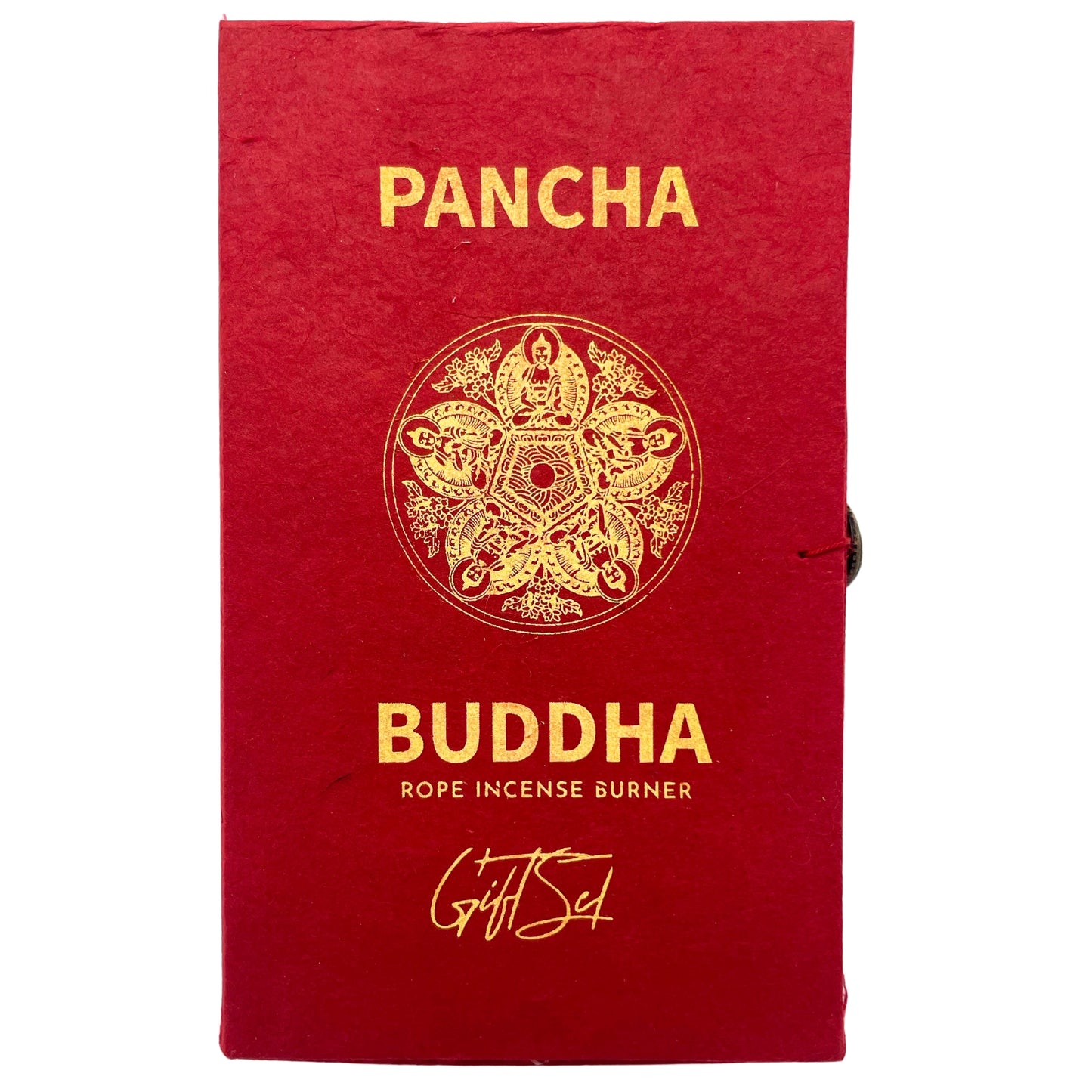 Himalayan Rope Incense + Silver-Plated Holder Set – Pancha Buddha | 10 Hand-Rolled Ropes with Wild Herbs from Nepal