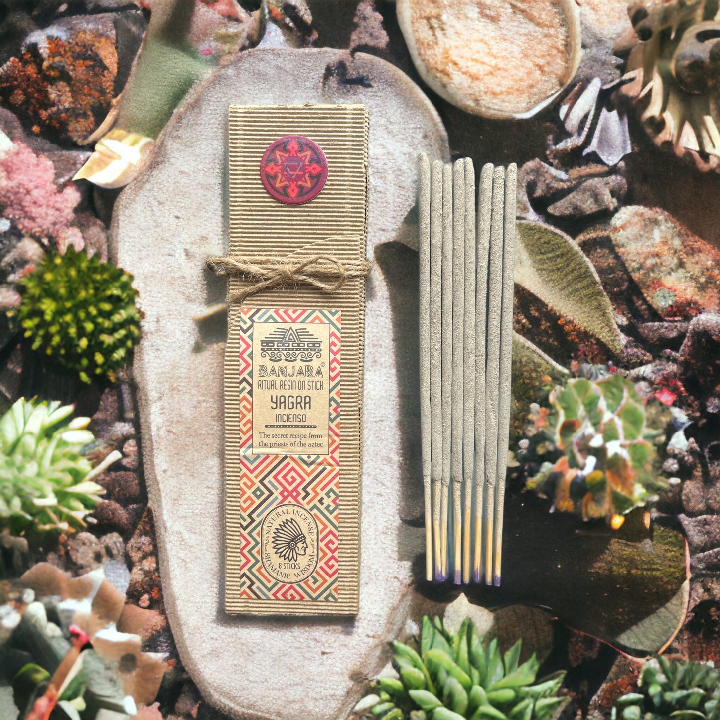 Banjara Ritual Resin Incense Sticks – Yagra (20cm) | Handcrafted Aromatic Resin Blends for Rituals & Meditation