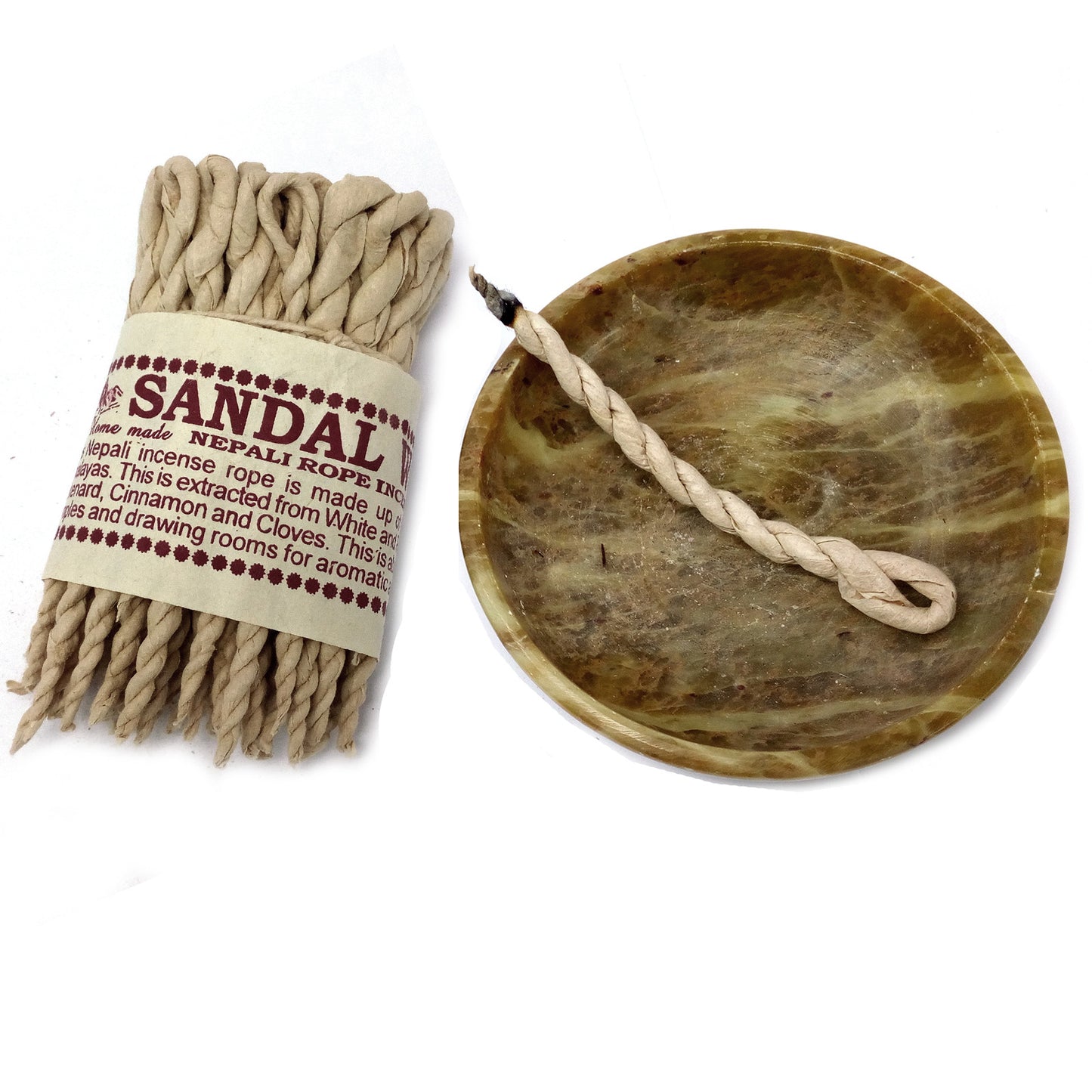 Nepali Pure Herbs Rope Incense – Sandalwood & Spice | Hand-Rolled Himalayan Incense Ropes for Meditation & Ritual