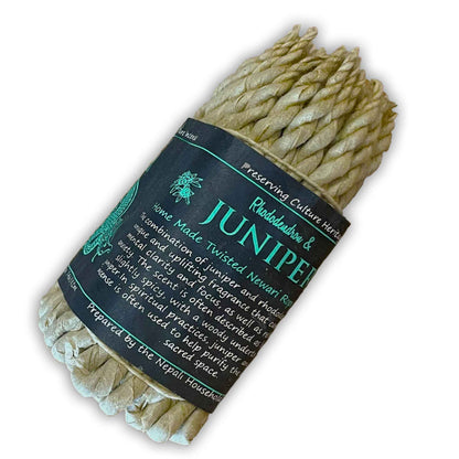 Nepali Pure Herbs Rope Incense – Rhododendron & Juniper | Hand-Rolled Himalayan Incense Ropes for Meditation & Ritual