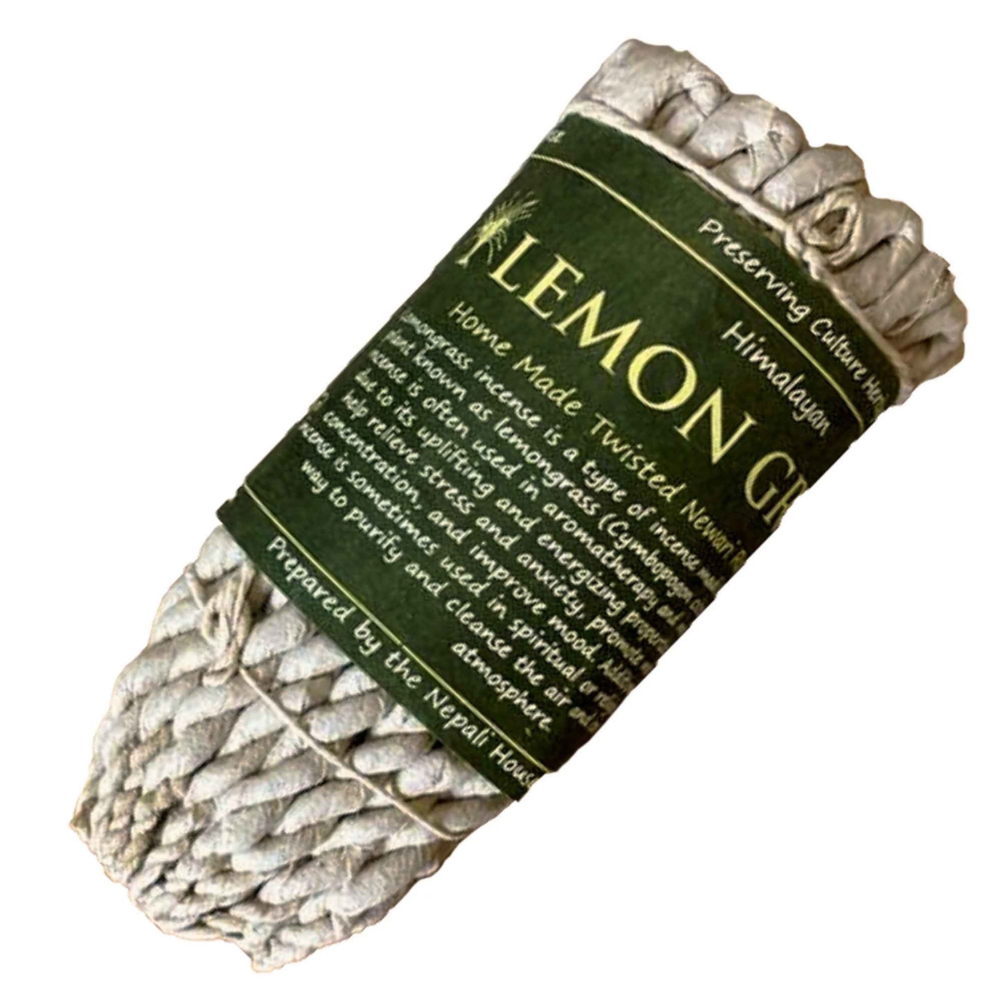 Nepali Pure Herbs Rope Incense – Lemongrass | Hand-Rolled Himalayan Incense Ropes for Meditation & Ritual