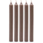 Taupe Rustic Dinner Candles – Pack of 5 | 8 Hour Burn Time