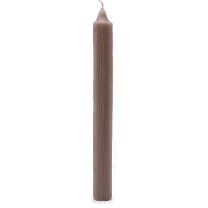 Taupe Rustic Dinner Candles – Pack of 5 | 8 Hour Burn Time