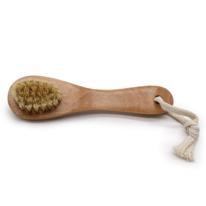 Face Brush with Handle – Hemu Wood | Gentle Facial Exfoliating Tool