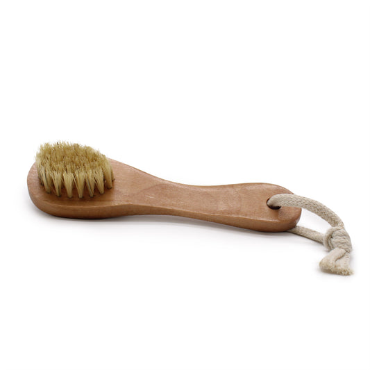 Face Brush with Handle – Hemu Wood | Gentle Facial Exfoliating Tool