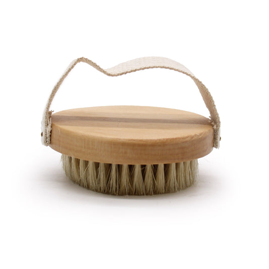 Body Brush with Hand Grip – Hemu Wood | Palm-Fit Exfoliator