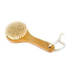 Body Brush with Short Handle – Hemu Wood | Skin Exfoliation & Circulation