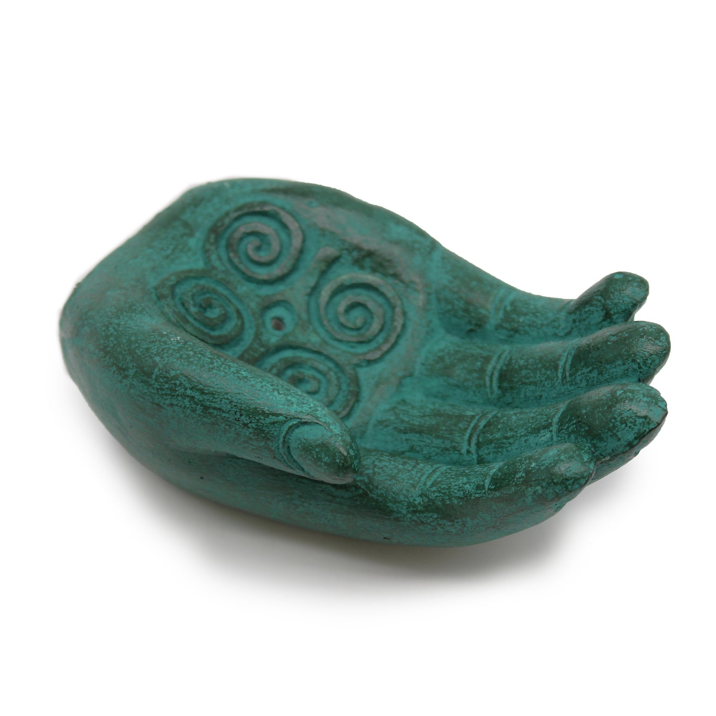 Indonesian Stone Incense Holder – Green Hand | Strength with Humility Symbol