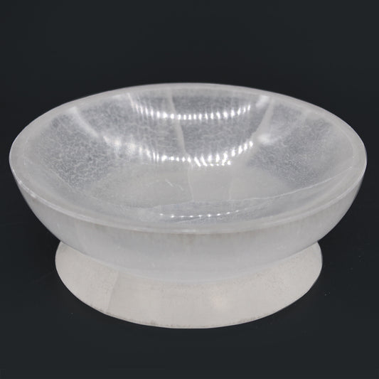 Selenite Ritual Bowl – Large | Vessel for Crystals, Incense & Ritual Use