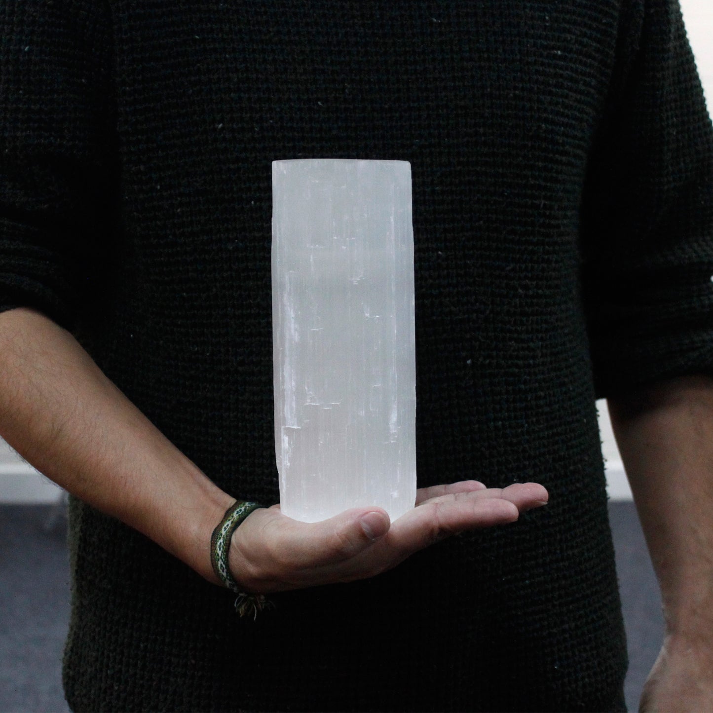 Selenite Cylinder Candle Holder – Extra Large | Natural Crystal Tealight Holder
