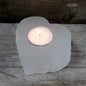 Selenite Candle Holder – Heart | Natural Crystal Tealight Holder