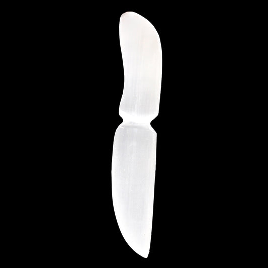 Selenite Ceremonial Knife – Classic | Ritual Display Piece