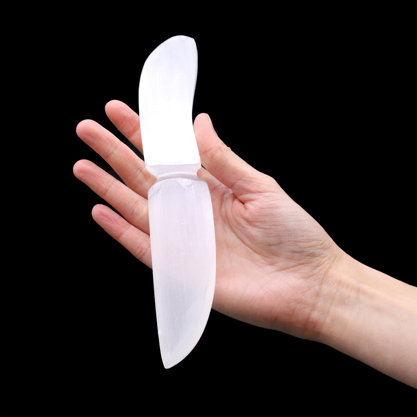 Selenite Ceremonial Knife – Classic | Ritual Display Piece