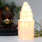 Natural Selenite Tower Lamp – Medium | Purifying Crystal Light