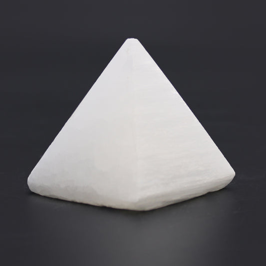 Selenite Pyramid Sculpture – Small | Natural Crystal Display Piece