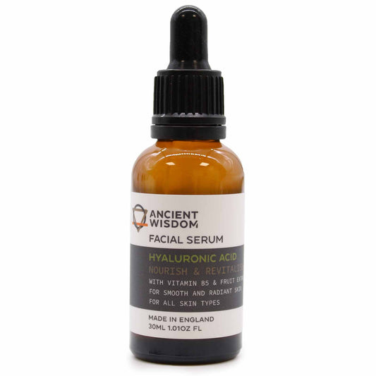 Hyaluronic Acid Nourish & Revitalise Facial Serum – 30ml | With Vitamin B5 & Fruit Extracts