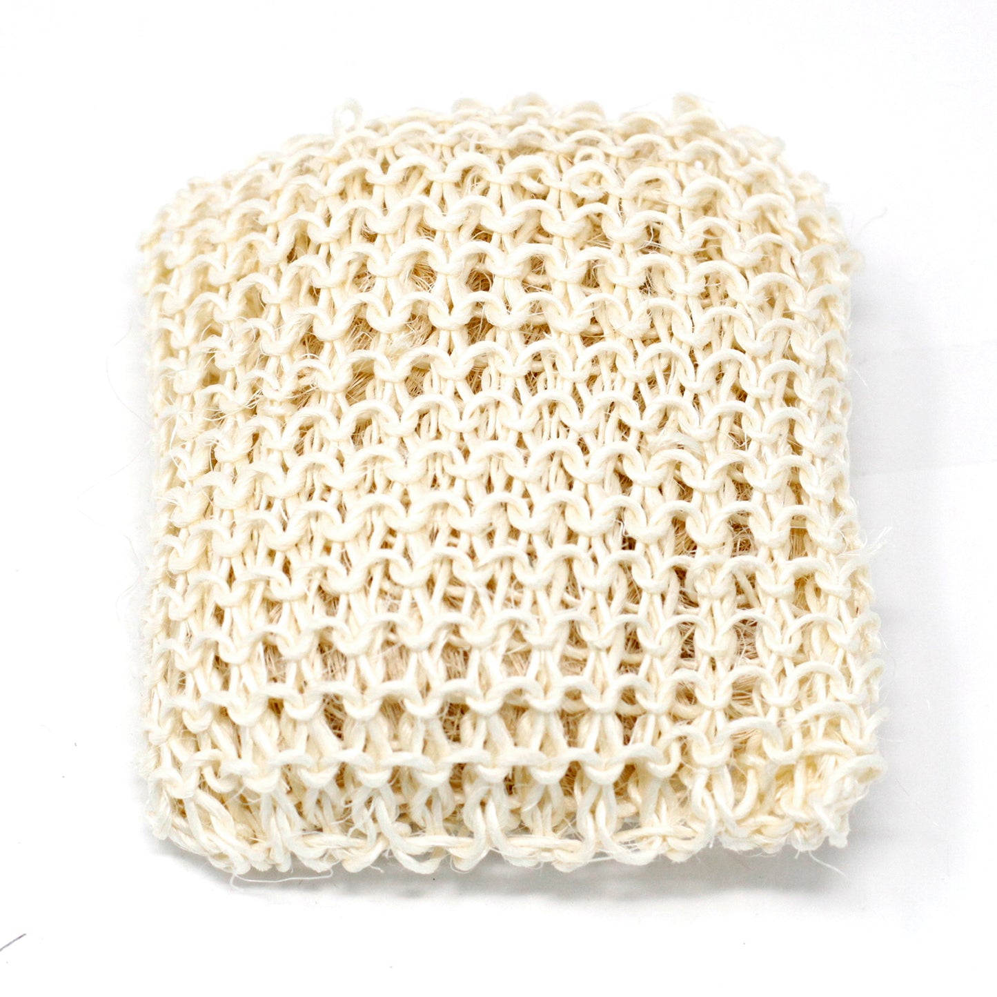 Natural Sisal & Cotton Body Scrub – Square Cushion | Extra Exfoliating Eco Sponge with Strap