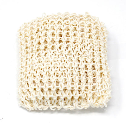 Natural Sisal & Cotton Body Scrub – Square Cushion | Extra Exfoliating Eco Sponge with Strap