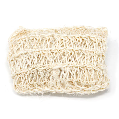 Natural Sisal & Cotton Body Scrub – Rectangle Cushion | Gentle Exfoliator with Hand Strap
