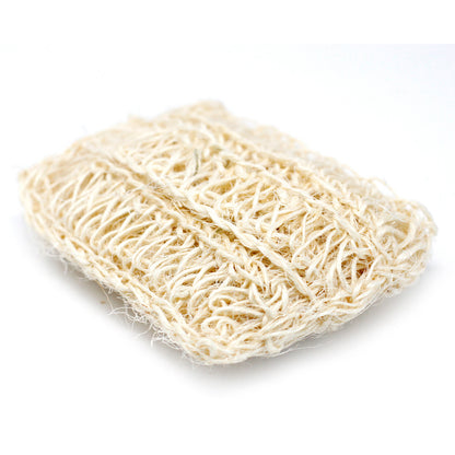 Natural Sisal & Cotton Body Scrub – Rectangle Cushion | Gentle Exfoliator with Hand Strap