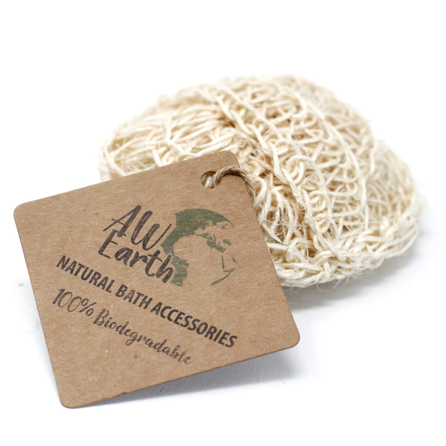 Natural Sisal & Cotton Body Scrub – Round Cushion | Soft Exfoliating Tool with Hand Strap