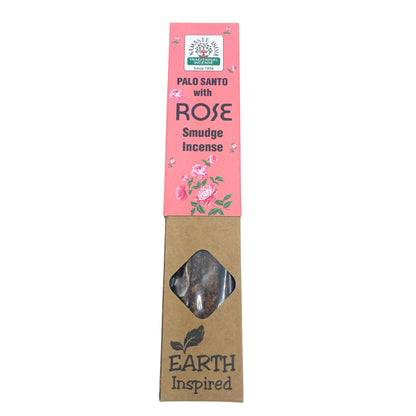 Earth-Inspired Palo Santo Smudge Incense Sticks – Rose (22cm) | Natural Botanical Incense for Grounding & Cleansing