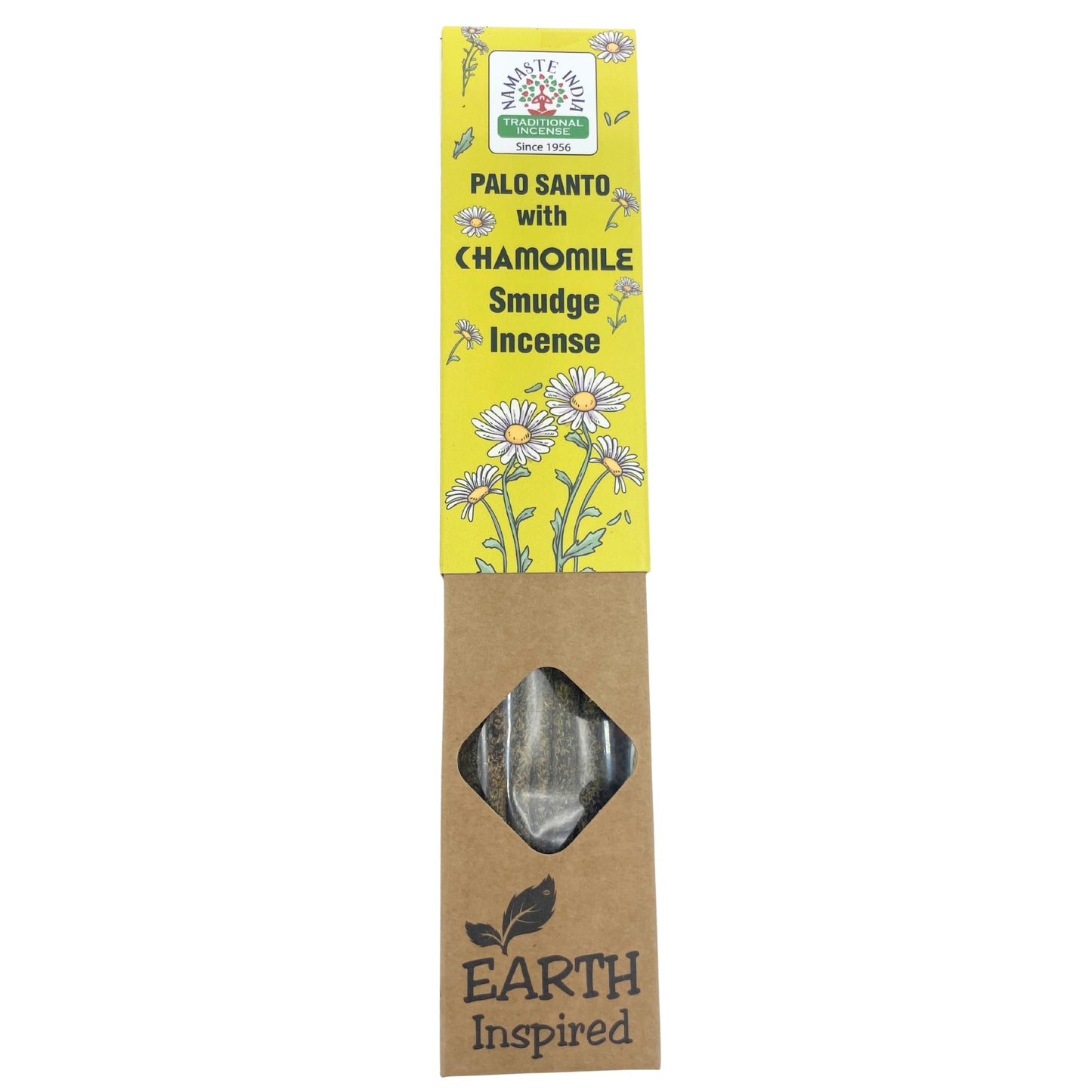 Earth-Inspired Palo Santo Smudge Incense Sticks – Chamomile (22cm) | Natural Botanical Incense for Grounding & Cleansing