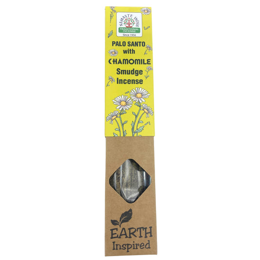 Earth-Inspired Palo Santo Smudge Incense Sticks – Chamomile (22cm) | Natural Botanical Incense for Grounding & Cleansing
