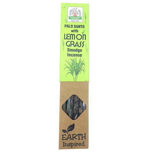 Earth-Inspired Palo Santo Smudge Incense Sticks – Lemongrass (22cm) | Natural Botanical Incense for Grounding & Cleansing