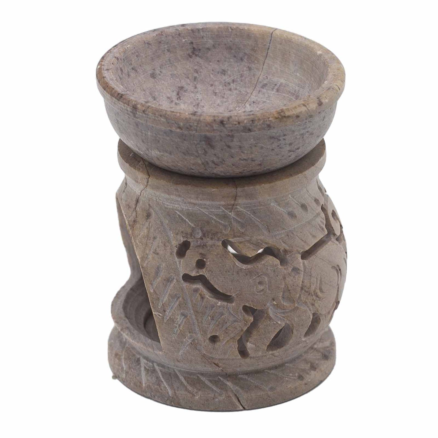 Small Soapstone Oil Burner – Elephant | For Wax Melts & Fragrance Oils