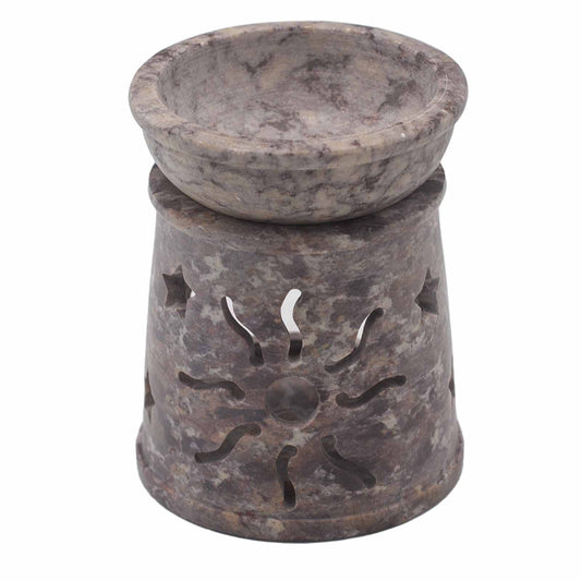 Small Soapstone Oil Burner – Sun & Stars | For Wax Melts & Fragrance Oils