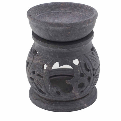 Small Soapstone Oil Burner – Om | For Wax Melts & Fragrance Oils