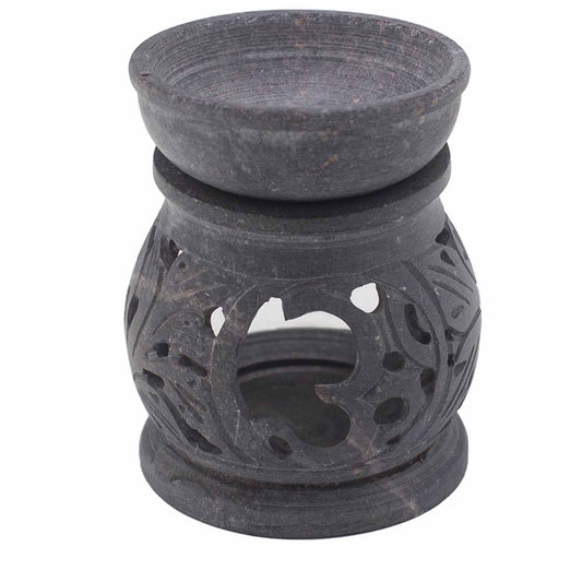 Small Soapstone Oil Burner – Om | For Wax Melts & Fragrance Oils