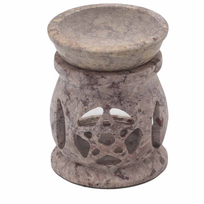 Soapstone Oil Burner – Three Moon Pentagon | For Wax Melts & Fragrance Oils