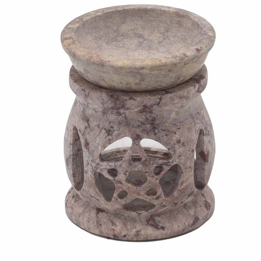 Soapstone Oil Burner – Three Moon Pentagon | For Wax Melts & Fragrance Oils