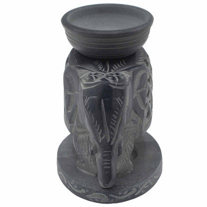 Soapstone Oil Burner – Standing Elephant | For Wax Melts & Fragrance Oils