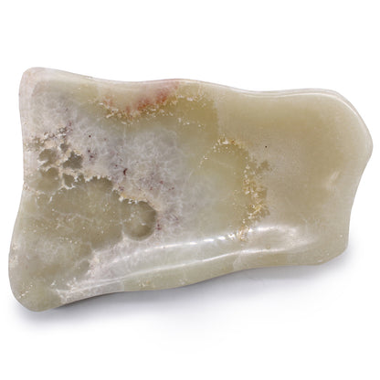 Onyx Stone Soap Dish – Abstract Shape | Natural Veined & Translucent Finish