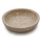 Honey Marble Soap Dish – Round Curved Rim | Hand-Carved Natural Stone