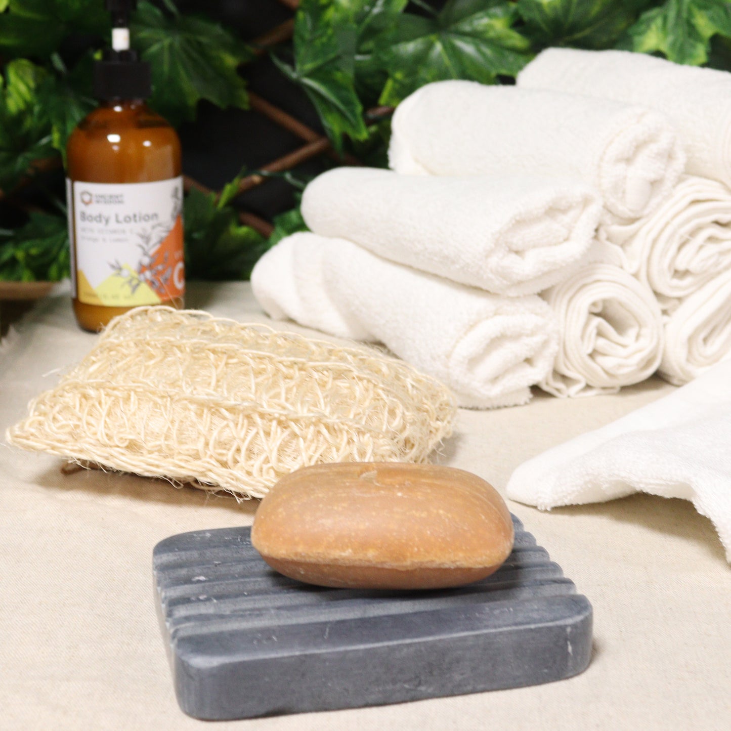 Grey Soapstone Soap Dish – Deep Ridges | Hand-Carved Metamorphic Rock