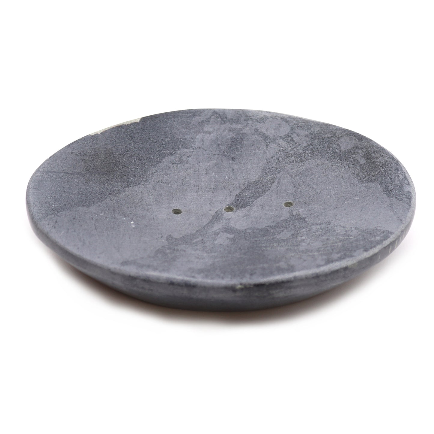 Grey Soapstone Soap Dish – Classic Oval | Hand-Carved Metamorphic Rock