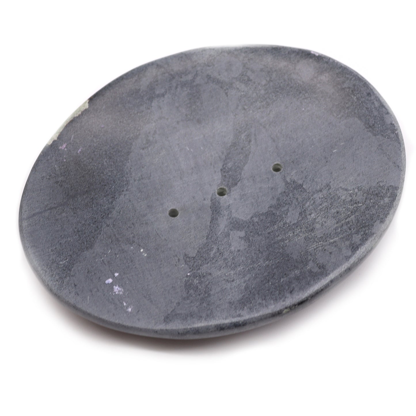 Grey Soapstone Soap Dish – Classic Oval | Hand-Carved Metamorphic Rock